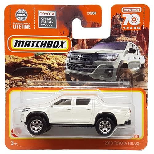 Matchbox - 2018 Toyota Hilux - MBX Off-Road 94/100 - HLD25 - Short Card - Weiss - 70 Years - Superfast Lesney - Mattel 2023-1:64 Matchbox - 2018 Toyota Hilux - MBX Off-Road 94/100 - HLD25 - Short Card - Weiss - 70 Years - Superfast Lesney - Mattel 2023-1:64 von Hot Wheels