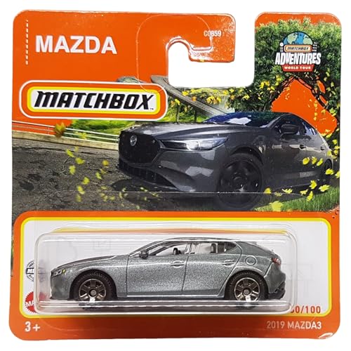 Matchbox - 2019 Mazda 3 - MB 80/100 - HFR87 - Short Card - grau metallic - Adventures World Tour - Superfast Lesney - Mattel 2022-1:64 Matchbox - 2019 Mazda 3 - MB 80/100 - HFR87 - Short Card - grau metallic - Adventures World Tour - Superfast Lesney - Mattel 2022-1:64 von Hot Wheels