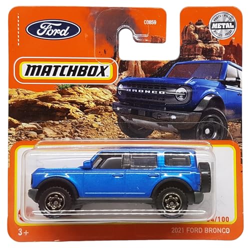 Matchbox - 2021 Ford Bronco - MB 34/100 - HFR67 - Short Card - blau metallic - Geländewagen - Superfast Lesney - Mattel 2022-1:64 Matchbox - 2021 Ford Bronco - MB 34/100 - HFR67 - Short Card - blau metallic - Geländewagen - Superfast Lesney - Mattel 2022-1:64 von Hot Wheels