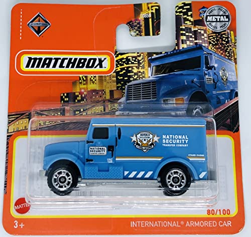 Matchbox 2022 - Internationaler Panzerwagen [Blau] 80/00 (Short Card) von Hot Wheels