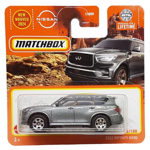 Matchbox - 2022 Nissan Infiniti QX80 - MBX Adventure 33/100 - HVN40 - Short Card - grau metallic - Superfast Lesney - Mattel 2024-1:64 Matchbox - 2022 Nissan Infiniti QX80 - MBX Adventure 33/100 - HVN40 - Short Card - grau metallic - Superfast Lesney - Mattel 2024-1:64 von Hot Wheels