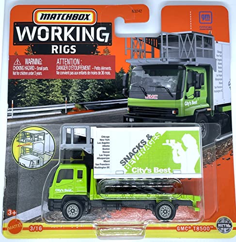 Matchbox 2022 - Working Rigs Wave 2 - GMC T8500 #3/16 - Snacks & Getränke von Hot Wheels