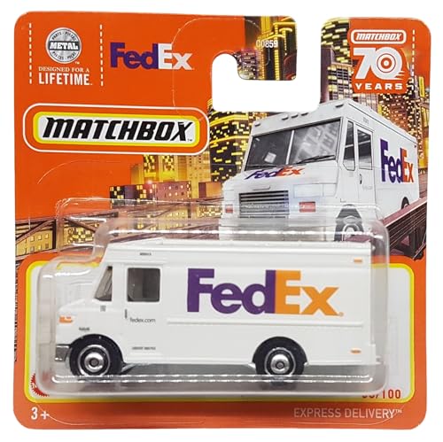 Matchbox - Express Delivery - MBX Metro 56/100 - HLD00 - Short Card - FedEx Transporter - Superfast Lesney - Mattel 2023-1:64 von Hot Wheels