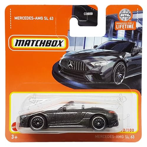 Matchbox - Mercedes-AMG SL 63 - MBX Showroom 72/100 - HVN62 - Short Card - schwarz metallic - Cabriolet - Superfast Lesney - Mattel 2024-1:64 von Hot Wheels