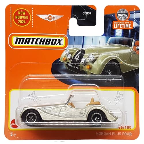 Matchbox - Morgan Plus Four - MBX Showroom 66/100 - HVN30 - Short Card - Gold Silber metallic - Superfast Lesney - Mattel 2024-1:64 Matchbox - Morgan Plus Four - MBX Showroom 66/100 - HVN30 - Short Card - Gold Silber metallic - Superfast Lesney - Mattel 2024-1:64 von Hot Wheels