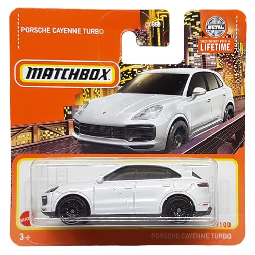 Matchbox - Porsche Cayenne Turbo - MBX Metro 27/100 - HVN96 - Short Card - Weiss - Superfast Lesney - Mattel 2024-1:64 von Hot Wheels