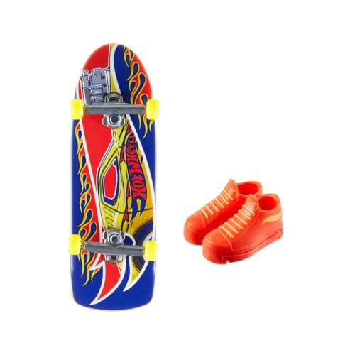 Mattel - Mini-Monopatin Hot Wheels inkl. Schuhe Sortiert, Mehrfarbig (HNG20) von Mattel
