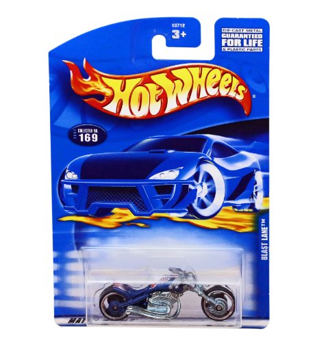 Mattel Hot Wheels 2001 1:64 Scale Blue Blast Lane Motorcycle Die Cast Car #169 von Mattel