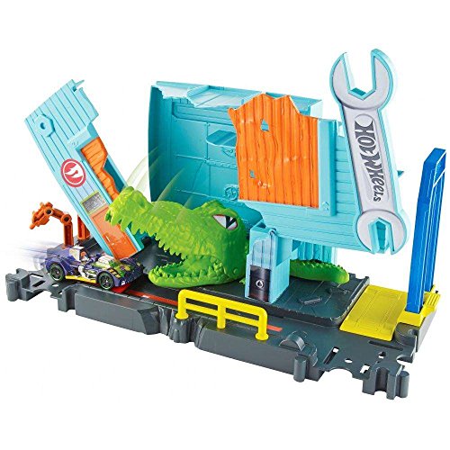 Mattel Hot Wheels FNB06 City Kroko-Angriff Werkstattset von Hot Wheels