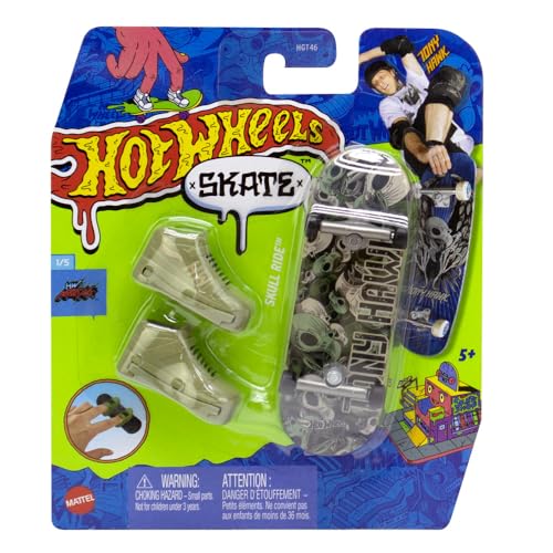 Mattel - Mini-Monopatin Hot Wheels inkl. Schuhe, Verschiedene Modelle, Mehrfarbig (HGT66) von Hot Wheels