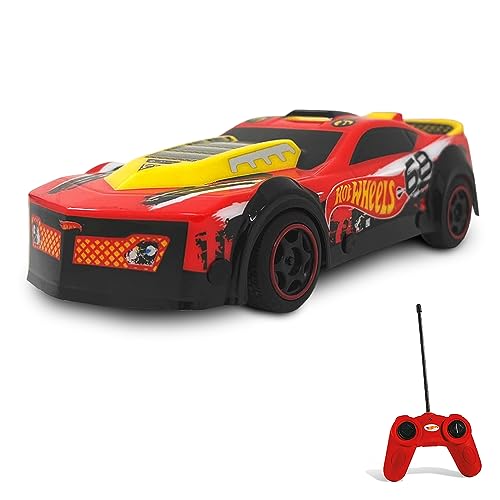 Mondo Motors Hot Wheels DRIFT ROD ferngesteuertes Auto im Maßstab 1:24, Doppelfrequenz, bis zu 8 km/h Geschwindigkeit, Gehäuse aus Lexan, Full Function für Kinder, 63255 von Mondo