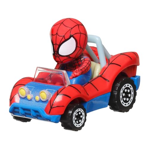 Hot Wheels RacerVerse Auto Spider-Man, Maßstab 1:64, Rot / Blau, für Kinder (unisex) von Hot Wheels