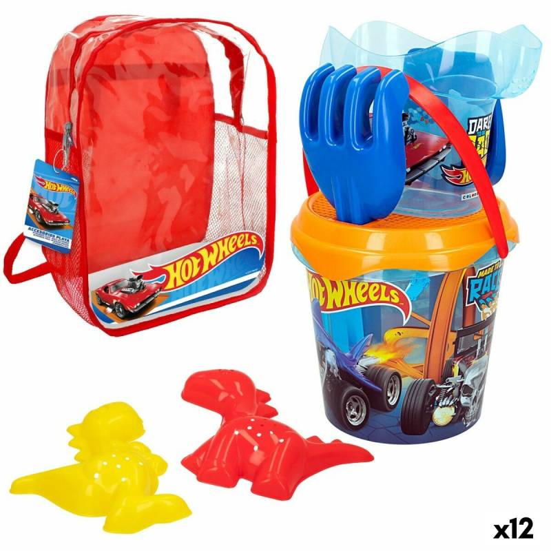 Strandspielzeuge-Set Hot Wheels Ø 18 cm Polypropylen (12 Stück) von Hot Wheels