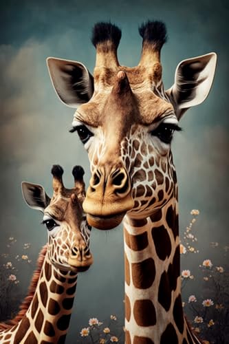 1000 Teile Giraffenwangen Holzpuzzle, herausfordernde und lustige Aktivität – interessante und warme Kunst-Puzzles für Erwachsene – moderne Wohnkultur, ideales Geschenk (76,2 x 50,8 cm) von Hothostl