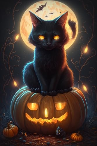 70 Teile Puzzles für Erwachsene, Schwarze Katze auf Kürbis Familie Safe Holz DIY Puzzle Spaß Herausforderung Denkspiel Geeignet für alle Anfänger Zimmer Wanddekoration 70 Teile Puzzles für Erwachsene, Schwarze Katze auf Kürbis Familie Safe Holz DIY Puzzle Spaß Herausforderung Denkspiel Geeignet für alle Anfänger Zimmer Wanddekoration von Hothostl