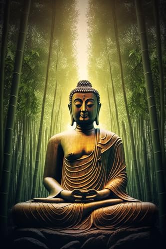 Bamboo Grove Buddha 1000-teiliges Holzpuzzle für Erwachsene – einzigartig geformte Teile mit robuster Holzkonstruktion – perfekt für Geburtstagsgeschenke und Familiengeschenke von Hothostl