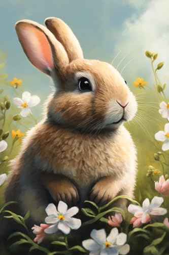 Blühendes graues Kaninchen-Puzzle – 70-teiliges Puzzle für Erwachsene, herausforderndes Puzzle – 500 Teile, fertige Größe ist 20 x 15 cm Blühendes graues Kaninchen-Puzzle – 70-teiliges Puzzle für Erwachsene, herausforderndes Puzzle – 500 Teile, fertige Größe ist 20 x 15 cm von Hothostl