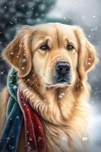 Golden Retriever mit Schal im Winter Puzzles für Erwachsene 1000 Teile - Romantische Holzpuzzles, tolles Spielzeug für Kinder & Heimdekoration Golden Retriever mit Schal im Winter Puzzles für Erwachsene 1000 Teile - Romantische Holzpuzzles, tolles Spielzeug für Kinder & Heimdekoration von Hothostl