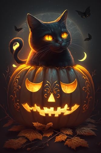 Halloween Black Cat - 1000 Teile High Difficulty Wooden Jigsaw Puzzle - Family Entertainment Leisure Fun Interactive, Relaxing Holiday Puzzles & Modern Summer Home Decor Halloween Black Cat - 1000 Teile High Difficulty Wooden Jigsaw Puzzle - Family Entertainment Leisure Fun Interactive, Relaxing Holiday Puzzles & Modern Summer Home Decor von Hothostl