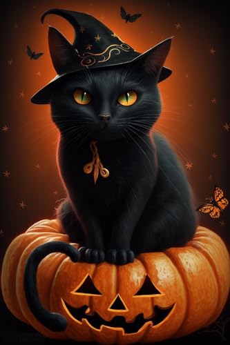 Halloween Black Cats Jigsaw Puzzle - 500 Teile Erwachsenenpuzzle mit atemberaubenden Kunstwerken - für dauerhaften Spaß und Präsentation - herausfordernde Gehirnübung für Puzzle-Liebhaber Halloween Black Cats Jigsaw Puzzle - 500 Teile Erwachsenenpuzzle mit atemberaubenden Kunstwerken - für dauerhaften Spaß und Präsentation - herausfordernde Gehirnübung für Puzzle-Liebhaber von Hothostl