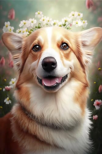 Holzpuzzle für Erwachsene, 500 Teile, Corgi weiße Blume, Spaß, herausfordernde Gehirnübung, Familienspiel, kreatives Geschenk für Freunde, Eltern, Großeltern Holzpuzzle für Erwachsene, 500 Teile, Corgi weiße Blume, Spaß, herausfordernde Gehirnübung, Familienspiel, kreatives Geschenk für Freunde, Eltern, Großeltern von Hothostl