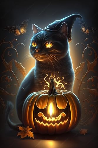 Kürbis Schwarze Katze 500 Teile Erwachsene Holzpuzzle, Herausforderndes Geschenk für Puzzle-Liebhaber, Genießen Sie glückliche Zeit mit Freunden, rahmenbare Raumwanddekoration Kürbis Schwarze Katze 500 Teile Erwachsene Holzpuzzle, Herausforderndes Geschenk für Puzzle-Liebhaber, Genießen Sie glückliche Zeit mit Freunden, rahmenbare Raumwanddekoration von Hothostl