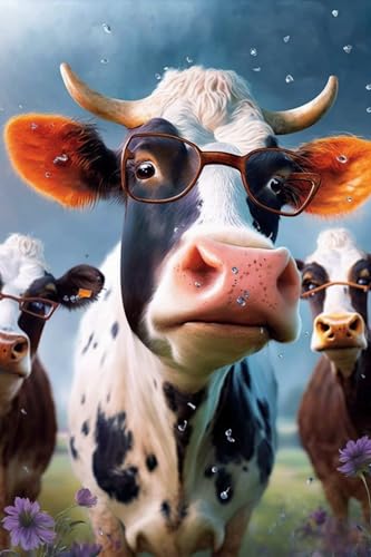 Kuh mit Brille nach dem Regen 1000 Teile Puzzles - Landschaft Puzzle für Anfänger, jedes Stück ist einzigartig, beste Geschenke für Familie Kuh mit Brille nach dem Regen 1000 Teile Puzzles - Landschaft Puzzle für Anfänger, jedes Stück ist einzigartig, beste Geschenke für Familie von Hothostl