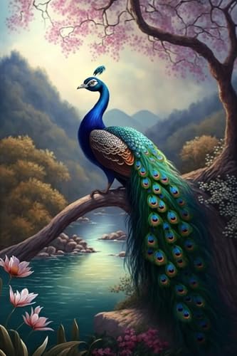 Pfau in einem Baum-Puzzle – 70-teiliges Puzzle für Erwachsene, herausforderndes Puzzle – 500 Teile, fertige Größe ist 20 x 15 cm Pfau in einem Baum-Puzzle – 70-teiliges Puzzle für Erwachsene, herausforderndes Puzzle – 500 Teile, fertige Größe ist 20 x 15 cm von Hothostl