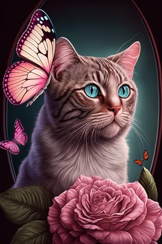 Pink Butterfly and Cat Jigsaw Puzzle - 35 Piece Adult Puzzle with Stunning Artwork - For Lasting Fun and Display - Challenging Brain Exercise, for Puzzle Lovers Pink Butterfly and Cat Jigsaw Puzzle - 35 Piece Adult Puzzle with Stunning Artwork - For Lasting Fun and Display - Challenging Brain Exercise, for Puzzle Lovers von Hothostl