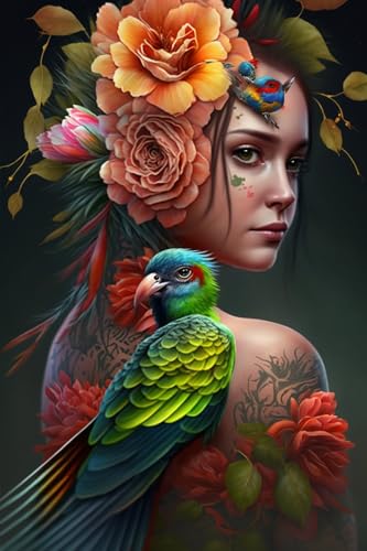 Puzzle 1000 Teile Grüner Papagei mit Mädchen - Holzpuzzles für Erwachsene, Herausforderndes Puzzle, für Wohnzimmer Dekor & Puzzle-Liebhaber Geschenke Puzzle 1000 Teile Grüner Papagei mit Mädchen - Holzpuzzles für Erwachsene, Herausforderndes Puzzle, für Wohnzimmer Dekor & Puzzle-Liebhaber Geschenke von Hothostl