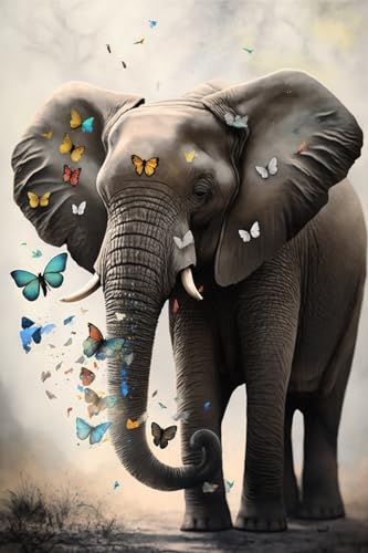 Puzzle 1000 Teile Holzpuzzle Elefant und Schmetterling Bild Familie Dekorationen, Einzigartiges Geburtstagsgeschenk Geeignet für Erwachsene Puzzle 1000 Teile Holzpuzzle Elefant und Schmetterling Bild Familie Dekorationen, Einzigartiges Geburtstagsgeschenk Geeignet für Erwachsene von Hothostl