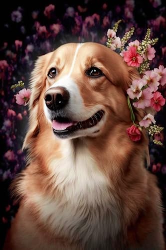 Puzzle 35 Teile Holzpuzzle Blühender Golden Retriever Bild Familie Dekorationen, Einzigartiges Geburtstagsgeschenk Geeignet für Erwachsene Puzzle 35 Teile Holzpuzzle Blühender Golden Retriever Bild Familie Dekorationen, Einzigartiges Geburtstagsgeschenk Geeignet für Erwachsene von Hothostl