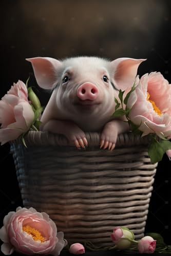 Puzzle 35 Teile Piggy in einem Korb - Holzpuzzles für Erwachsene, herausforderndes Puzzle, für Wohnzimmer Dekor & Puzzle-Liebhaber Geschenke Puzzle 35 Teile Piggy in einem Korb - Holzpuzzles für Erwachsene, herausforderndes Puzzle, für Wohnzimmer Dekor & Puzzle-Liebhaber Geschenke von Hothostl