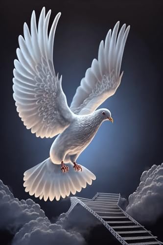 Puzzle 70 Teile Holzpuzzle Friedenstauben auf den Wolken Bild Familie Dekorationen, Einzigartiges Geburtstagsgeschenk Geeignet für Erwachsene von Hothostl