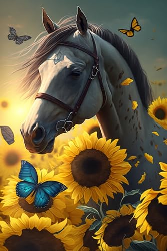 Puzzle 70 Teile Holzpuzzle Sonnenblume Weißes Pferd Bild Familie Dekorationen, Einzigartiges Geburtstagsgeschenk Geeignet für Erwachsene Puzzle 70 Teile Holzpuzzle Sonnenblume Weißes Pferd Bild Familie Dekorationen, Einzigartiges Geburtstagsgeschenk Geeignet für Erwachsene von Hothostl