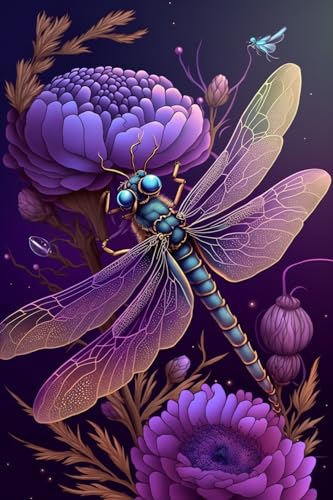 Puzzle 70 Teile Lila Blumen und Libellen - Holzpuzzles für Erwachsene, herausforderndes Puzzle, für Wohnzimmer Dekor & Puzzle-Liebhaber Geschenke Puzzle 70 Teile Lila Blumen und Libellen - Holzpuzzles für Erwachsene, herausforderndes Puzzle, für Wohnzimmer Dekor & Puzzle-Liebhaber Geschenke von Hothostl