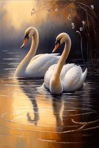 Puzzle für Erwachsene, 500 Teile, zwei Schwäne, Heimdekoration, hohe Schwierigkeitsgrade, Puzzle-Spiele & Spielzeug & Geschenke Puzzle für Erwachsene, 500 Teile, zwei Schwäne, Heimdekoration, hohe Schwierigkeitsgrade, Puzzle-Spiele & Spielzeug & Geschenke von Hothostl