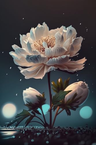 Puzzles für Erwachsene, 1000 Teile, blühende weiße Blumen, Holzpuzzle – großes pädagogisches Puzzle-Kunstwerk für Erwachsene – herausfordernde und lustige Aktivität – Heimdekoration Geschenke von Hothostl