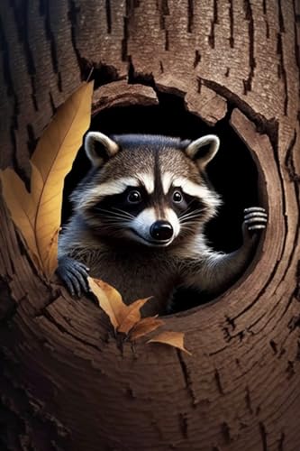 Raccoon in a Hollow Tree Puzzle – 1000 Teile Puzzle für Erwachsene herausforderndes Puzzle – 500 Teile Fertige Größe ist 29,5 x 50 cm Raccoon in a Hollow Tree Puzzle – 1000 Teile Puzzle für Erwachsene herausforderndes Puzzle – 500 Teile Fertige Größe ist 29,5 x 50 cm von Hothostl
