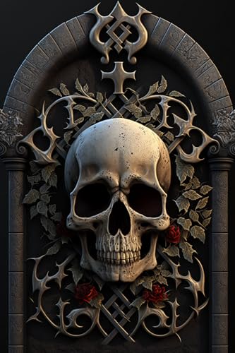 Skull and Bones Gate Holzpuzzle für Erwachsene, 70 Teile, herausforderndes Geschenk für Puzzle-Liebhaber, genießen Sie eine glückliche Zeit mit Freunden, Raumwanddekoration von Hothostl