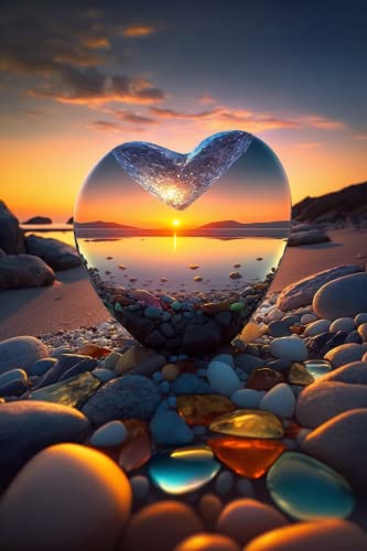 Sonnenuntergangskies-Puzzles für Erwachsene, 1000 Teile, romantische Holzpuzzles, tolles Spielzeug für Kinder und Heimdekoration von Hothostl
