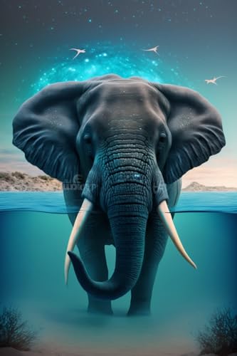 Tusked Elefant Puzzles für Erwachsene, 200 Teile Holzpuzzle schwierig und cool - Stoßzähniger Elefant - 1000 Teile Fantasie-Puzzles Tusked Elefant Puzzles für Erwachsene, 200 Teile Holzpuzzle schwierig und cool - Stoßzähniger Elefant - 1000 Teile Fantasie-Puzzles von Hothostl