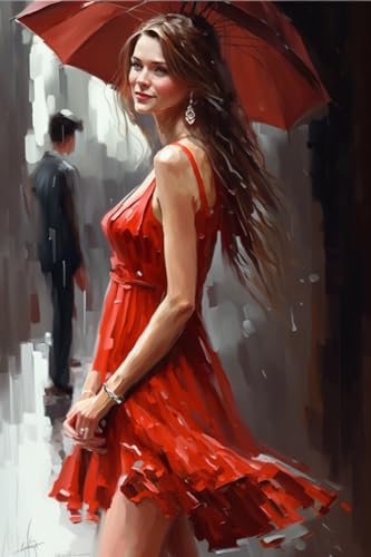 Vintage Red Dress Girl Rounded Corner Wooden Puzzles - 1000 Piece Puzzles for Adults & Elderly - Modern Home Decor Unique Gift - Great Gift for Puzzles Lovers Vintage Red Dress Girl Rounded Corner Wooden Puzzles - 1000 Piece Puzzles for Adults & Elderly - Modern Home Decor Unique Gift - Great Gift for Puzzles Lovers von Hothostl