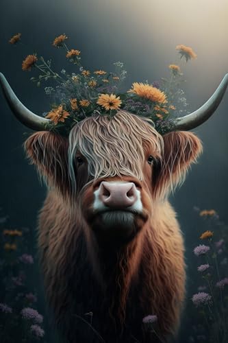 Vintage Yak und Wildblumen Abgerundete Ecke Holzpuzzles - 70 Teile Puzzles für Erwachsene & Ältere - Moderne Wohnkultur Einzigartiges Geschenk - Tolles Geschenk für Puzzle-Liebhaber Vintage Yak und Wildblumen Abgerundete Ecke Holzpuzzles - 70 Teile Puzzles für Erwachsene & Ältere - Moderne Wohnkultur Einzigartiges Geschenk - Tolles Geschenk für Puzzle-Liebhaber von Hothostl