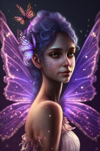 Violettes Schmetterlingsmädchen-Puzzle – 70-teiliges Puzzle für Erwachsene, herausforderndes Puzzle – 500 Teile, fertige Größe ist 20 x 15 cm Violettes Schmetterlingsmädchen-Puzzle – 70-teiliges Puzzle für Erwachsene, herausforderndes Puzzle – 500 Teile, fertige Größe ist 20 x 15 cm von Hothostl