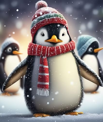 Weihnachtspinguin-Puzzles für Erwachsene, 1000 Teile, romantische Holzpuzzles, tolles Spielzeug für Kinder und Heimdekoration von Hothostl