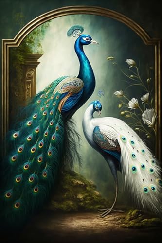 Weißer und blauer Pfau Puzzles für Erwachsene 120 Teile Holzpuzzle schwierige und coole Fantasie-Puzzles 1000 Teile Weißer und blauer Pfau Puzzles für Erwachsene 120 Teile Holzpuzzle schwierige und coole Fantasie-Puzzles 1000 Teile von Hothostl