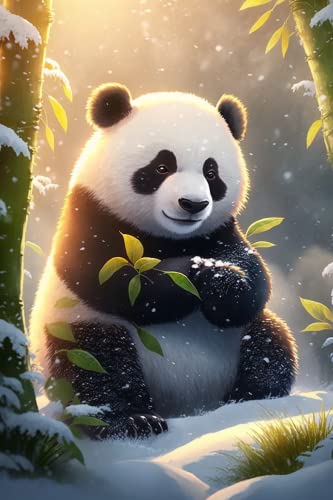 Winter-Panda-Puzzle – 200-teiliges Puzzle für Erwachsene, herausforderndes Puzzle – 500 Teile, fertige Größe ist 34 x 24,9 cm Winter-Panda-Puzzle – 200-teiliges Puzzle für Erwachsene, herausforderndes Puzzle – 500 Teile, fertige Größe ist 34 x 24,9 cm von Hothostl