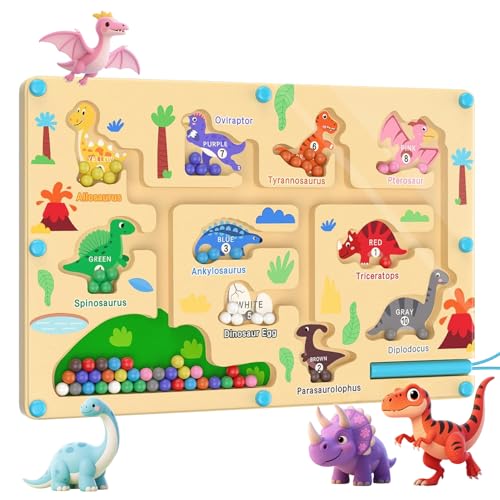 Magnetspiel Labyrinth Spielzeug,Magnetisches Farb- und Zahlenlabyrinth, Fördert Konzentration, Geschicklichkeit & Feinmotorik ,Labyrinth Puzzles Geschenke für Kinder,Lernspielzeug Geschenk (1) von HouYa-Tec