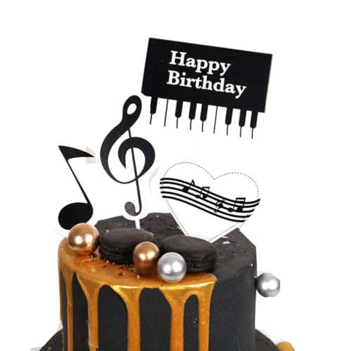 Houhounb 5 Sätze Musiknote Piano Tortendekoration Cake Topper Musik Elemente Kuchen Deco für Bäckerei Dekoration Plaque Ornament Party Supplies Houhounb 5 Sätze Musiknote Piano Tortendekoration Cake Topper Musik Elemente Kuchen Deco für Bäckerei Dekoration Plaque Ornament Party Supplies von Houhounb